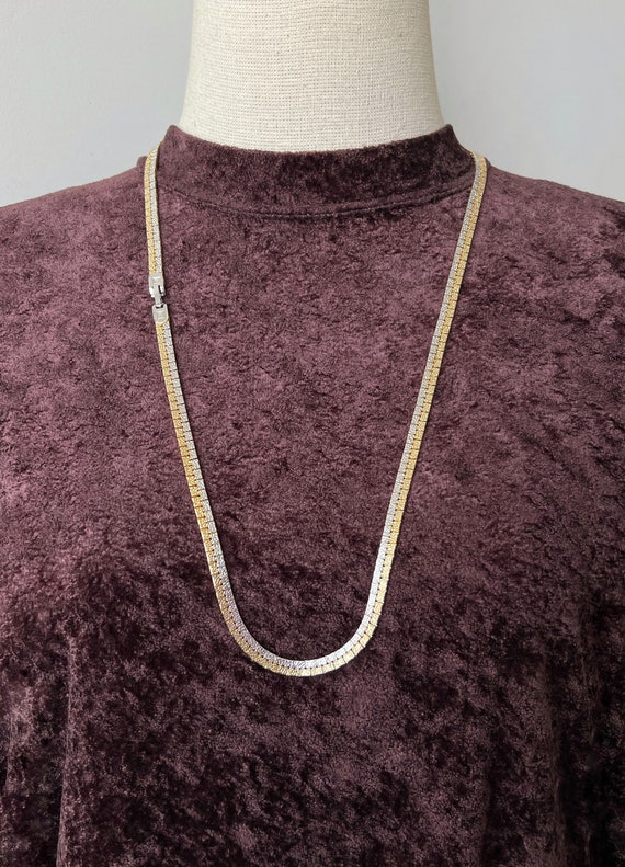 Balmain Paris Vintage Gold and Silver Plated Long Necklace - Etsy