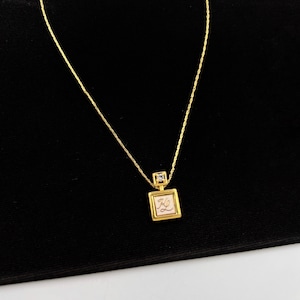 Karl LagerfeldヴィンテージネックレスH26 Karl Lagerfeld Vintage KL Enamel Pendant Necklace - Etsy