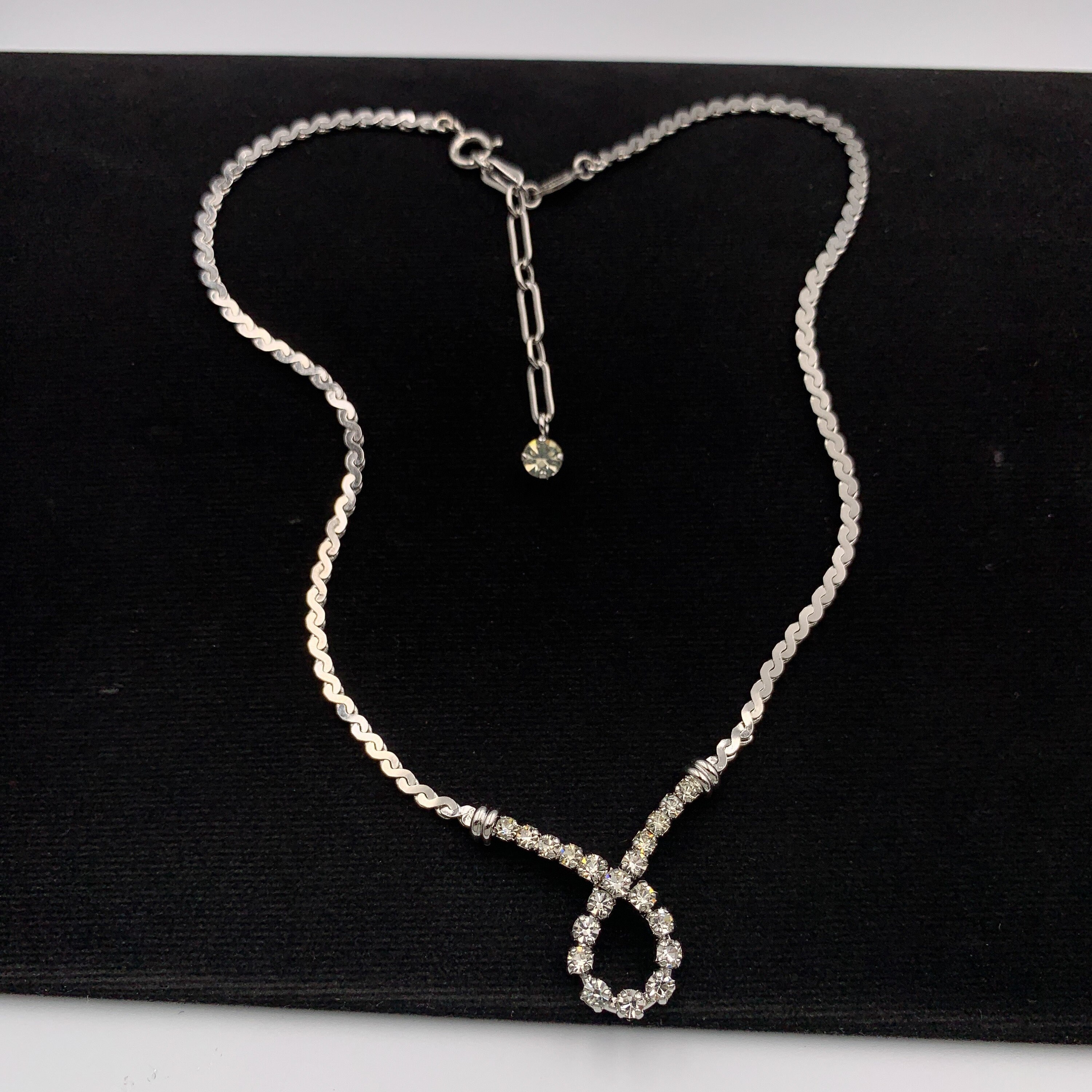アクセサリー Vintage Christian Dior Silver Necklace Christian Dior Vintage Crystal Silver Tone Necklace - Etsy