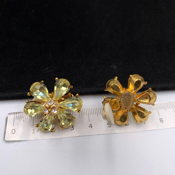Christian Lacroix Vintage Crystal Clip on Earrings - Etsy Denmark