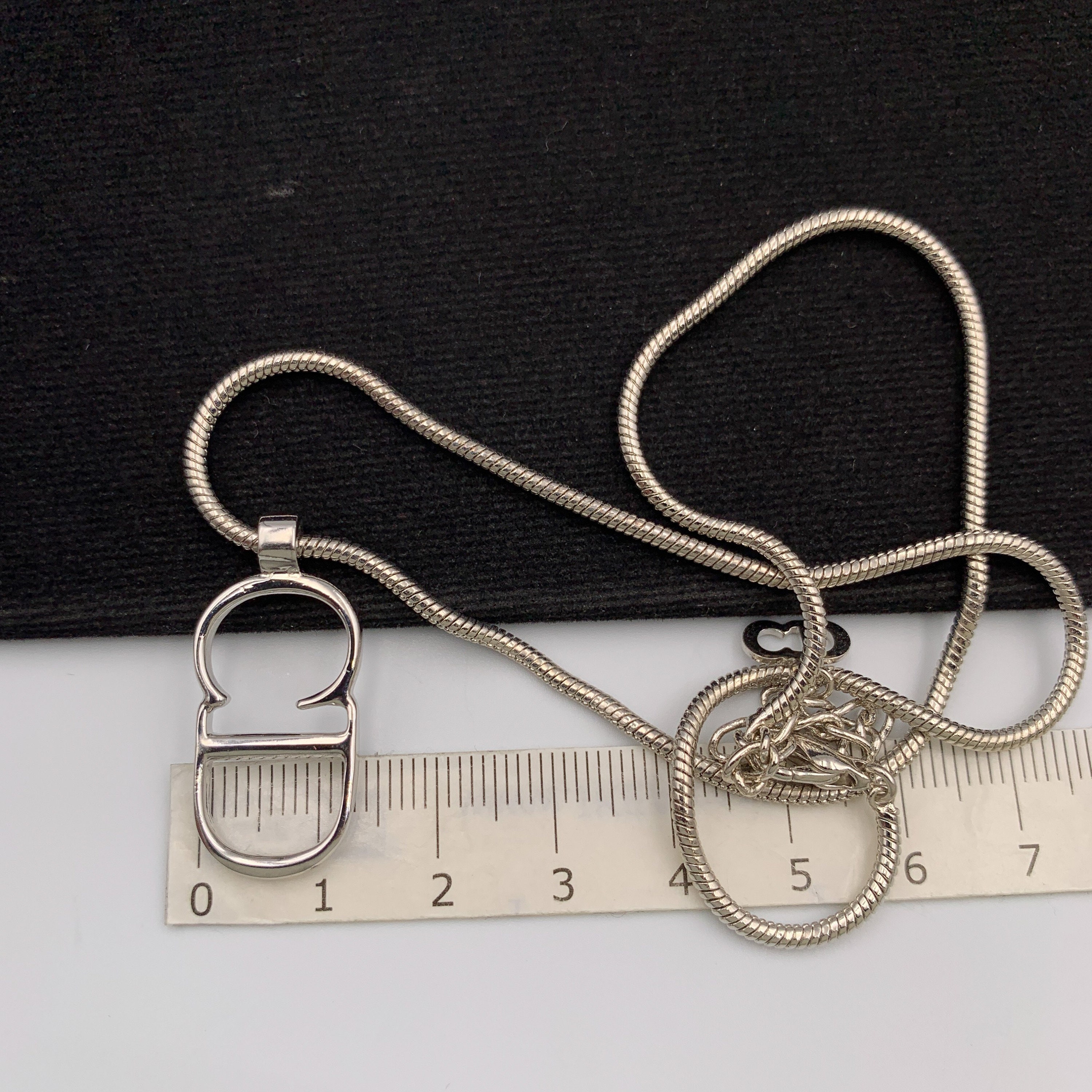 Christian Dior CD Logo Pendant Necklace Etsy