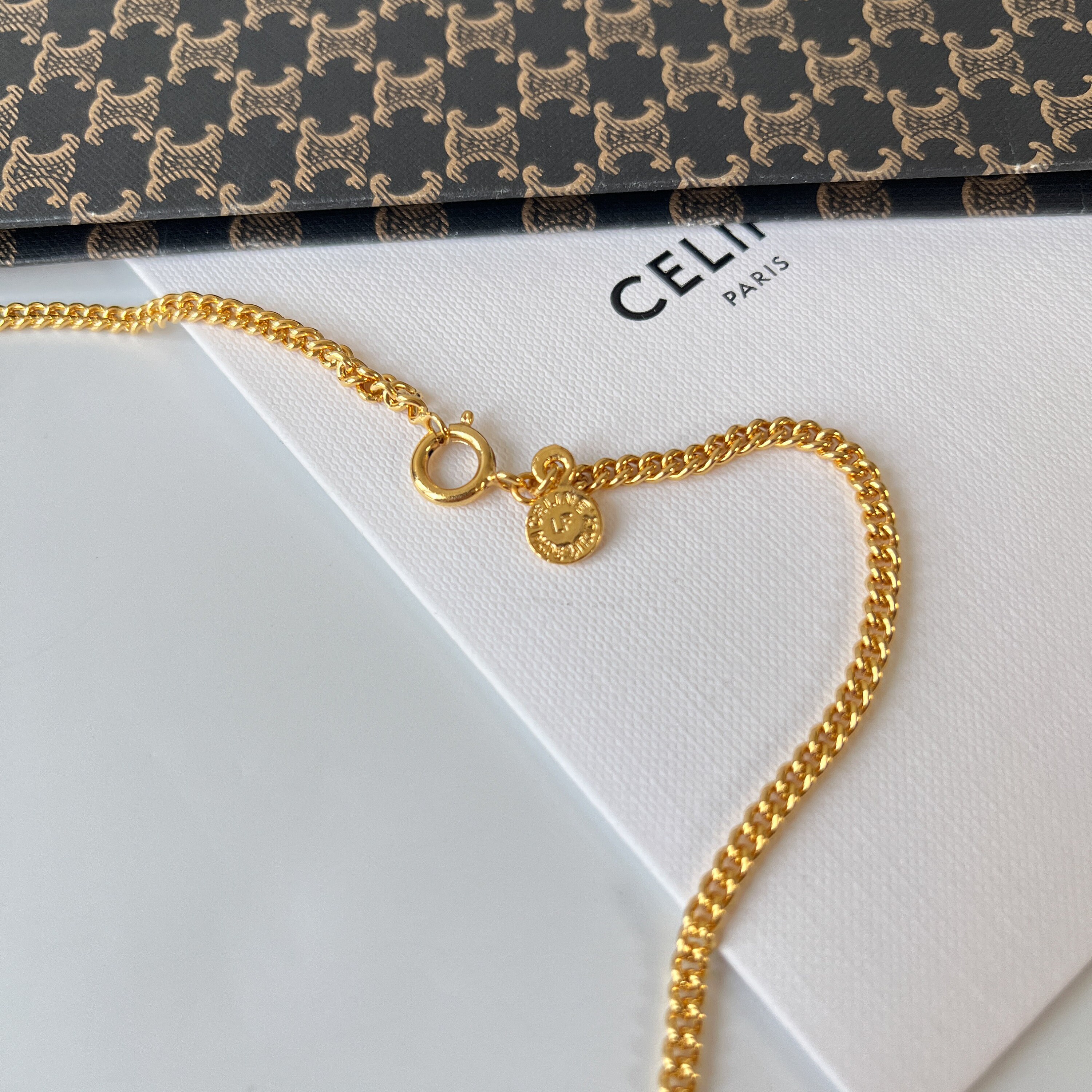 Buy CELINE Vintage Triumphal Arch Necklace Online in India - Etsy