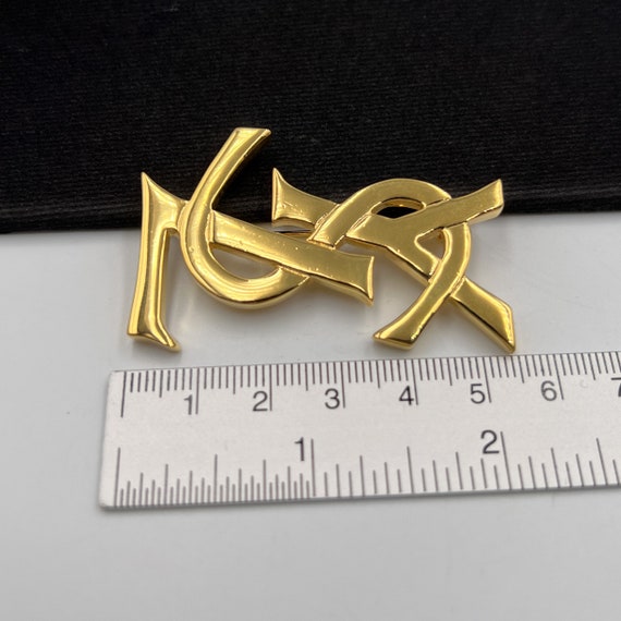 Gold sale ysl brooch
