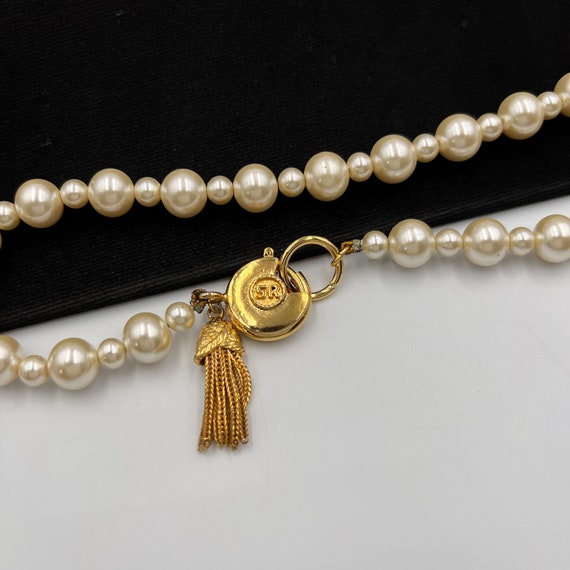 SONIA RYKIEL Vintage Faux Pearl Choker Necklace - image 5