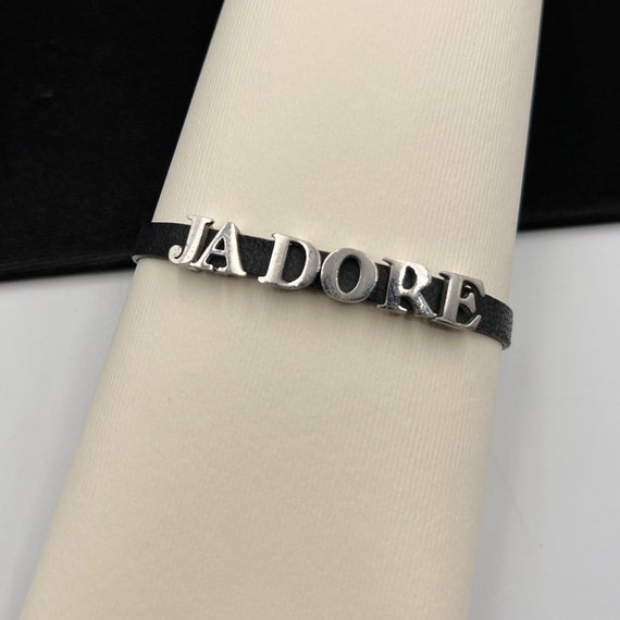 Christian Dior Vintage JADORE Leather Bracelet - image 1