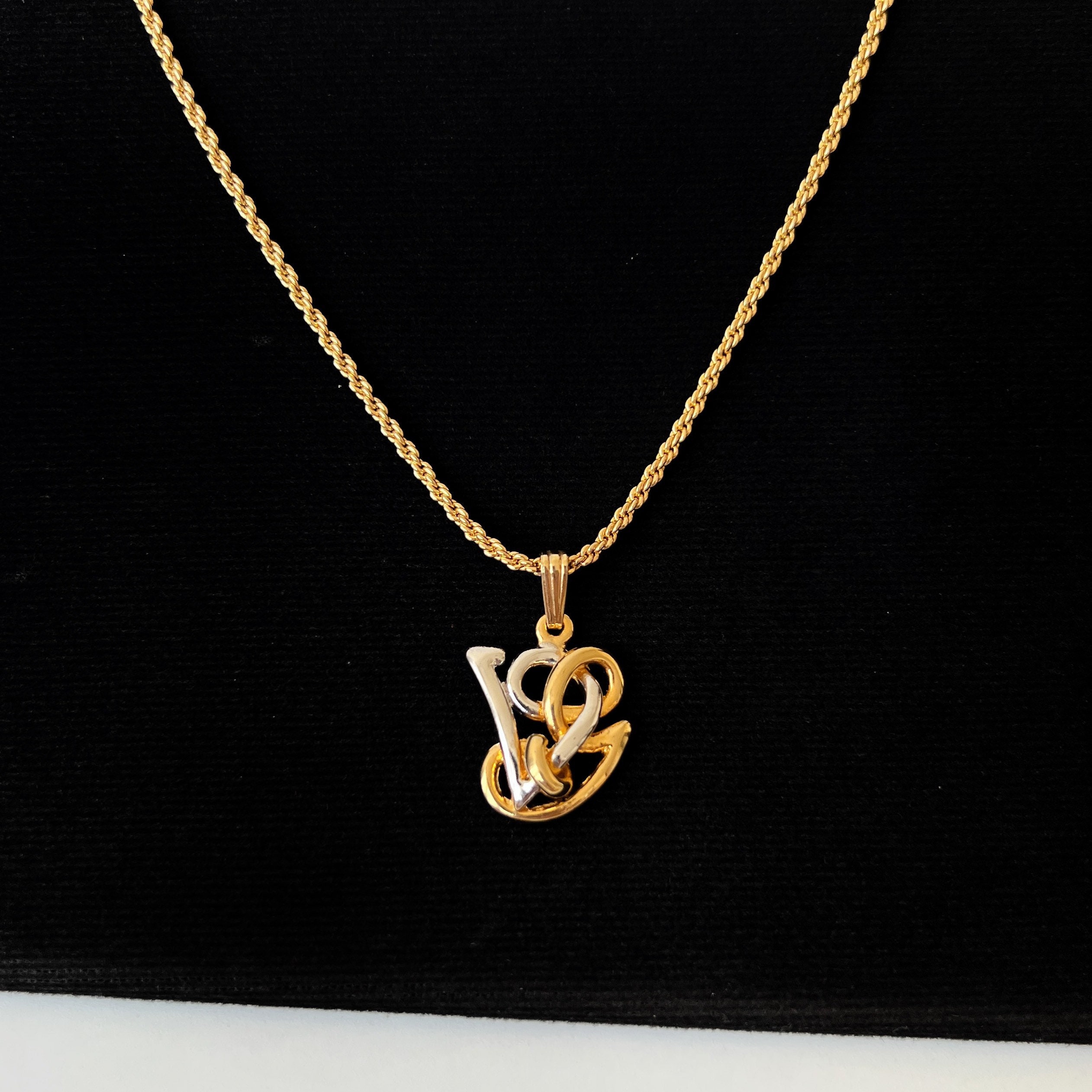 VALENTINO GARAVANI Vintage VG Pendant Necklace - Etsy