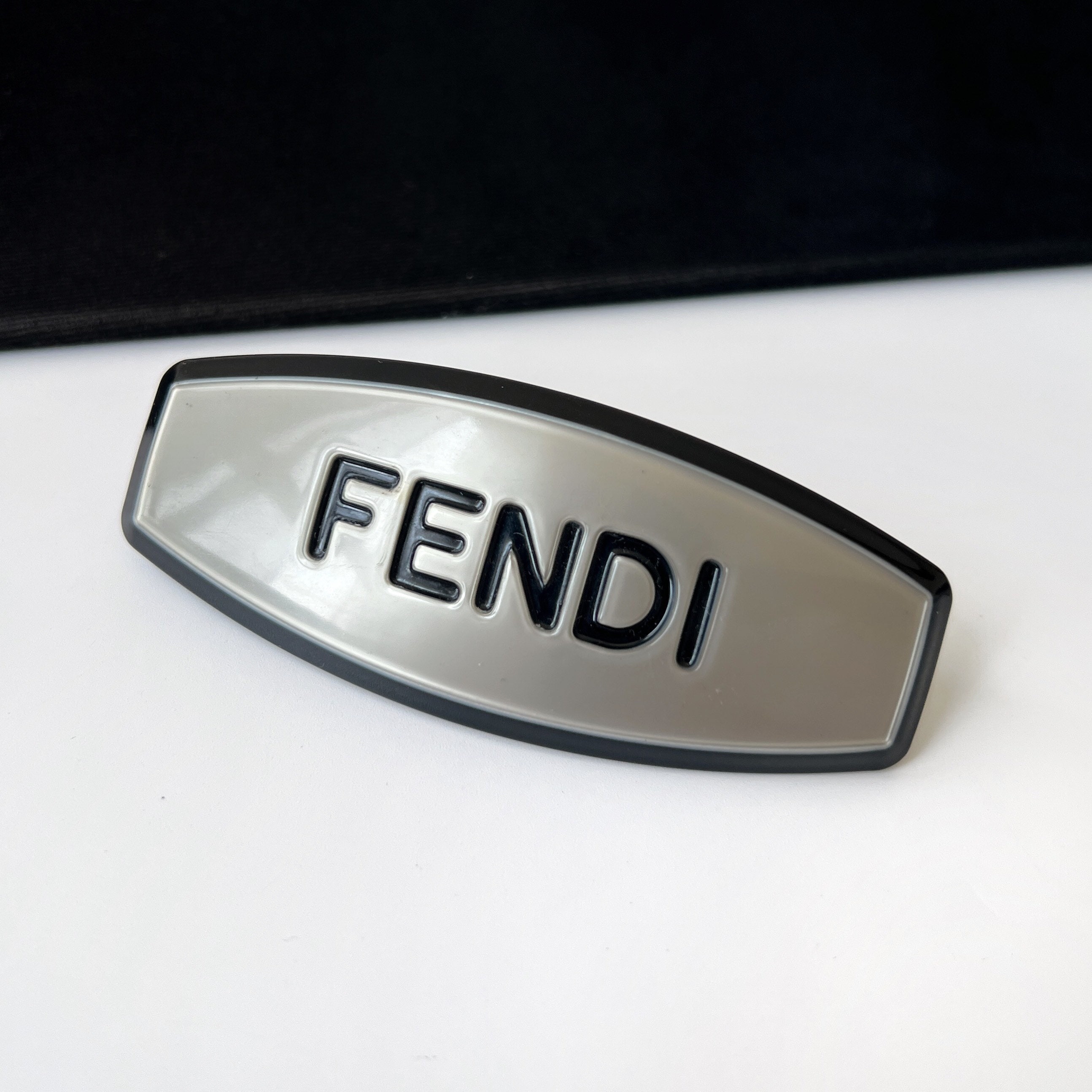 Fendi Vintage FENDI Logo Hair Clip -  Israel
