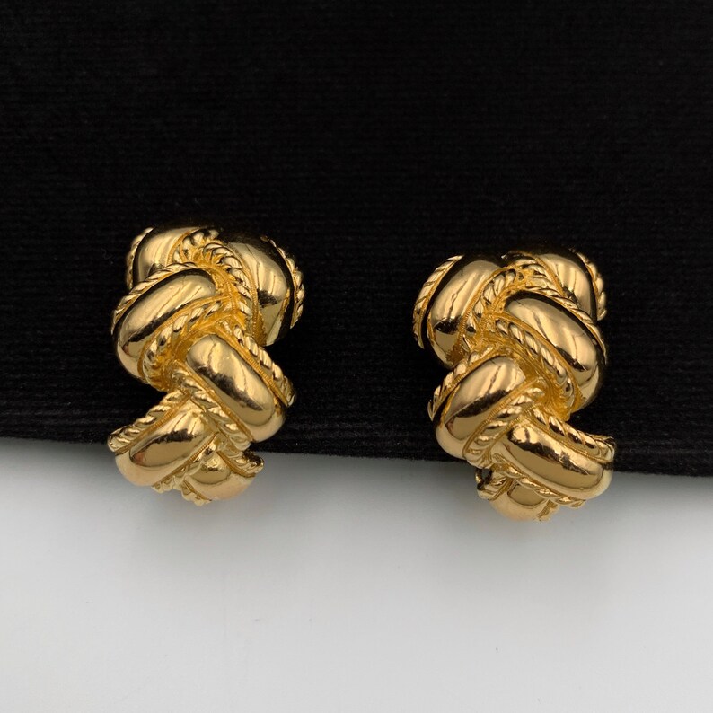 Christian Dior Gold Plated Clip-on Earrings 