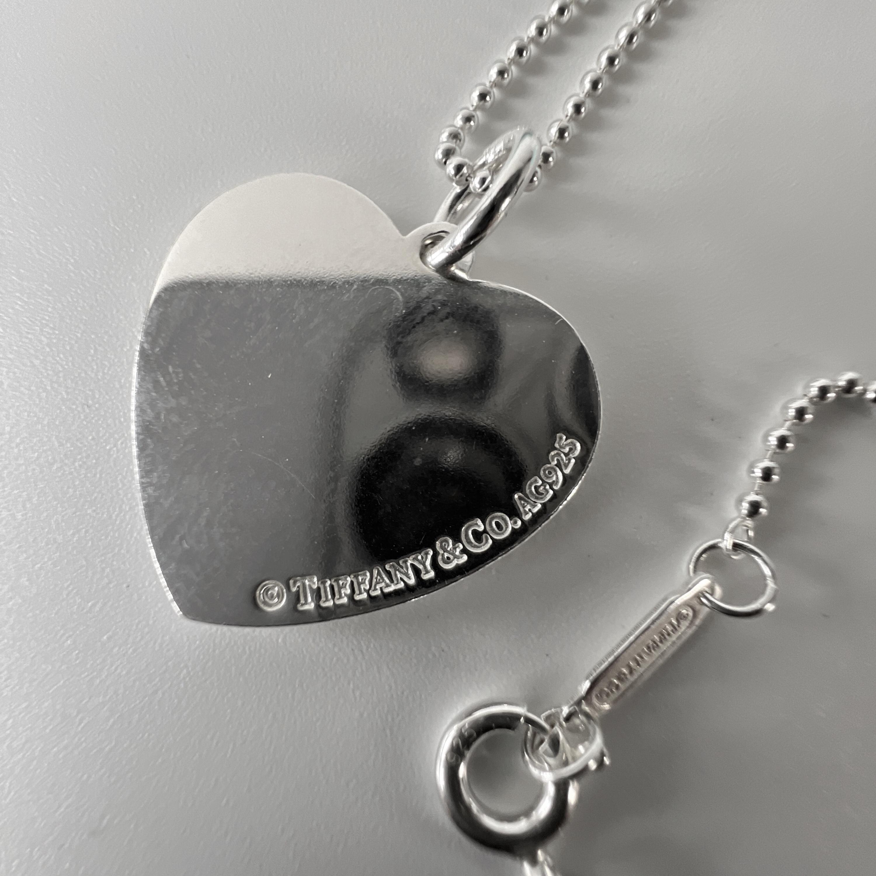 【激レア】Old Tiffany heart necklace Vintage 1991 Tiffany & Co. 18K Gold Bow Sterling Silver