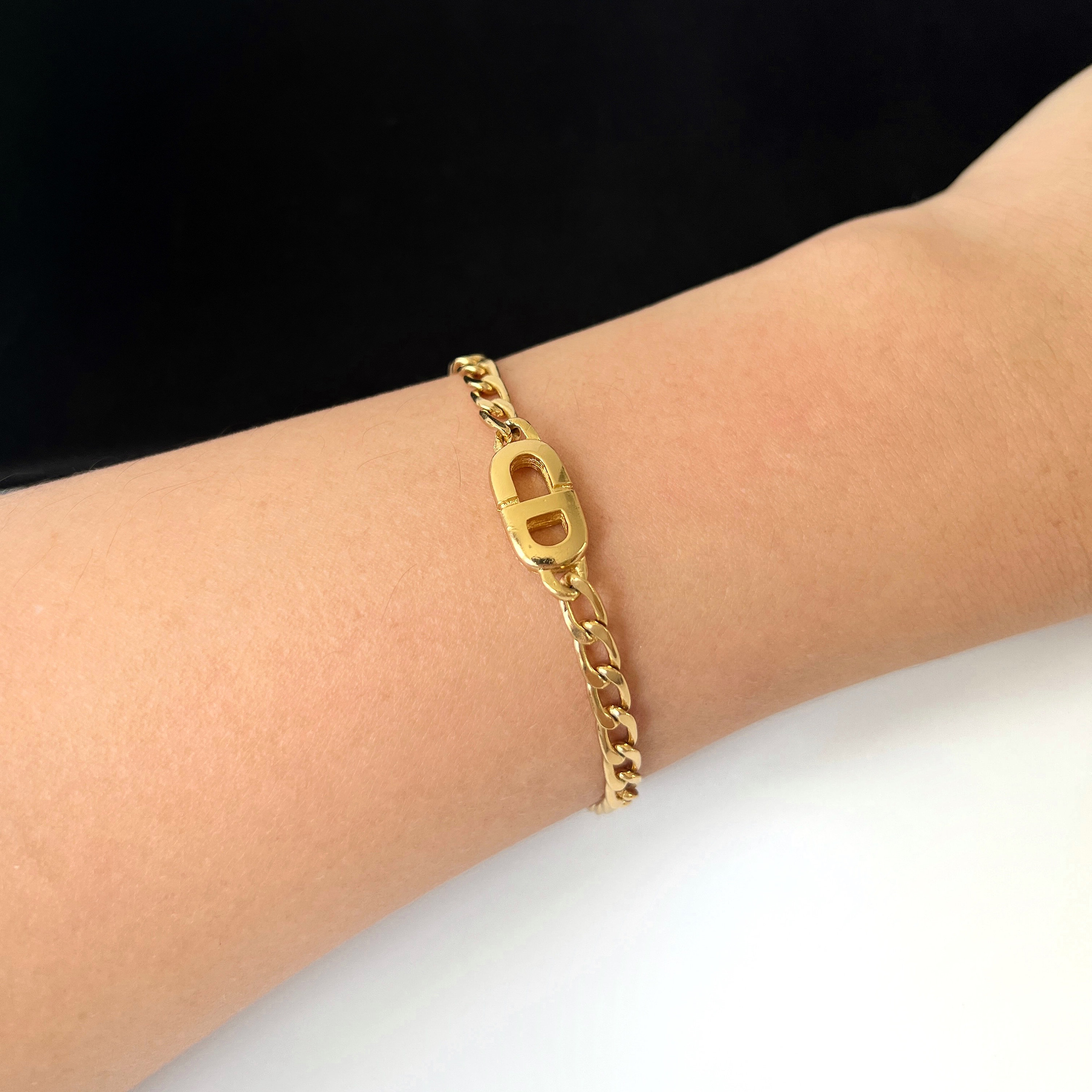 Christian Dior Vintage CD Chain Link Bracelet - Etsy