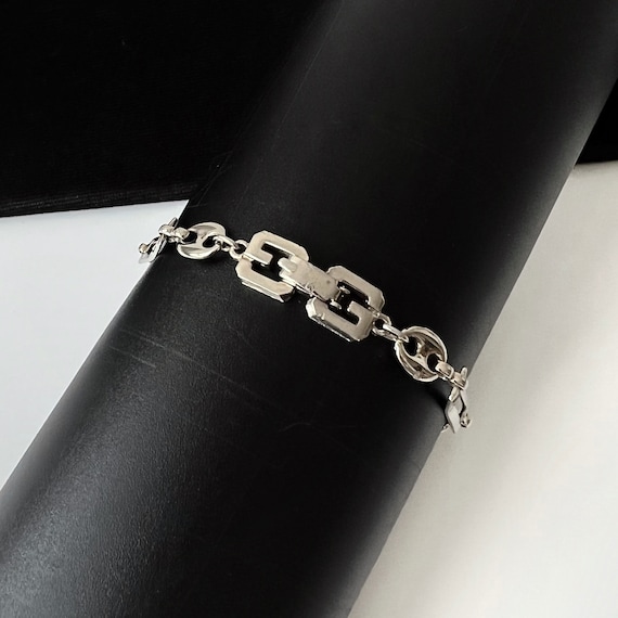 GIVENCHY Vintage Silver Plated Chain Bracelet - image 1