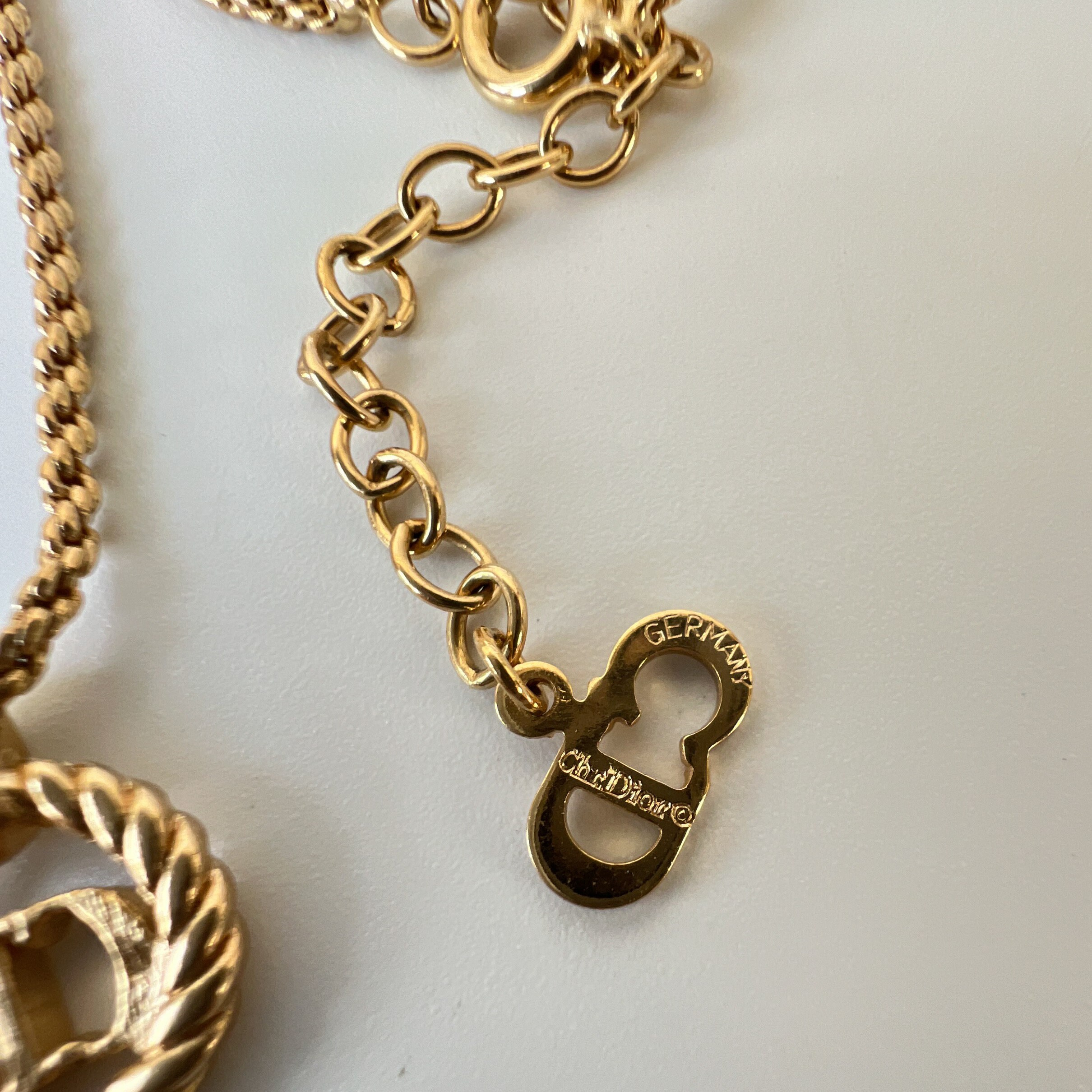 クリスチャン ディオール ヴィンテージ ゴールド メッキ CD ロゴ