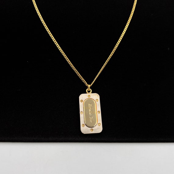 Christian Dior Vintage Name Tag Pendant 