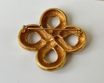 BURBERRY Vintage Gold Plated Brooch - Etsy