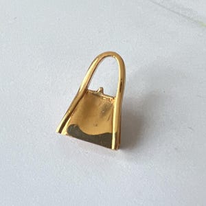 LANVIN Vintage Bag Gold Plated Pin