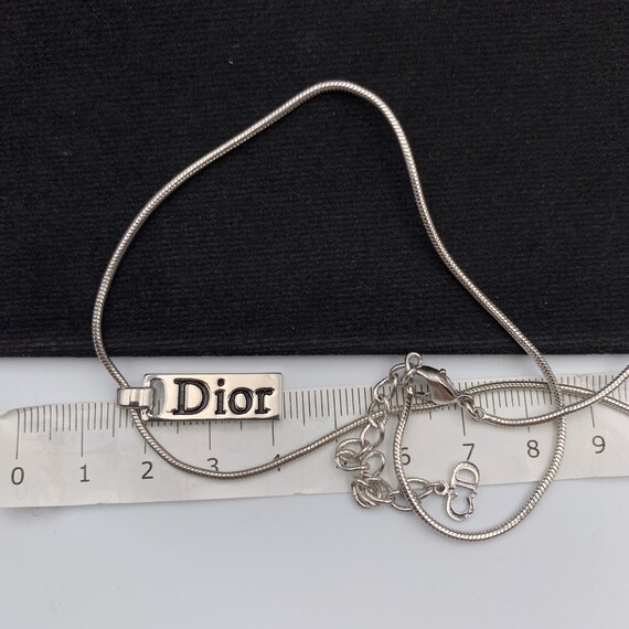 アクセサリー Dior Evolution Logo silver necklace Christian Dior Crystal Dio(r)evolution Necklace Silver