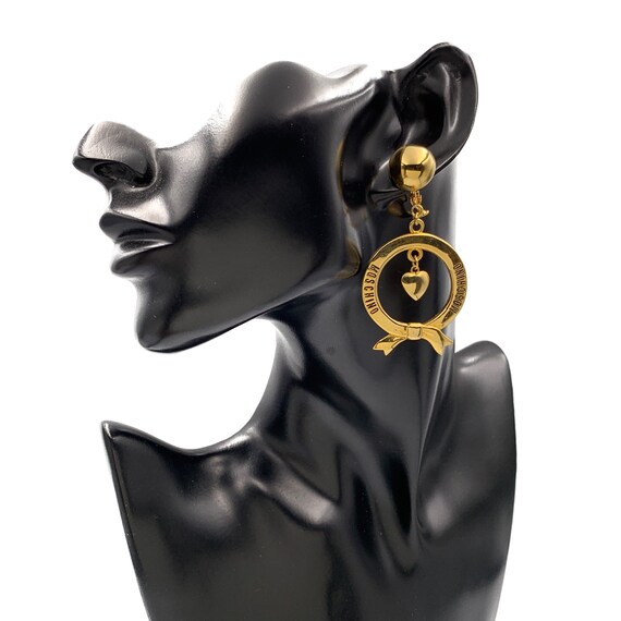 MOSCHINO Vintage Ring Drop Earrings Etsy