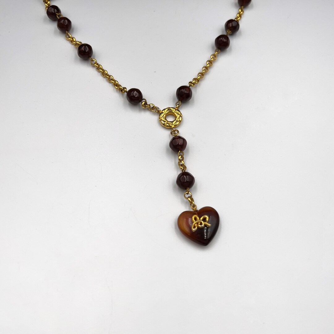 アクセサリー VINTAGE SONIA RYKIEL GOLD CHAIN NECKLASS Vintage Sonia Rykiel Chain Necklace With Rope Design Heart