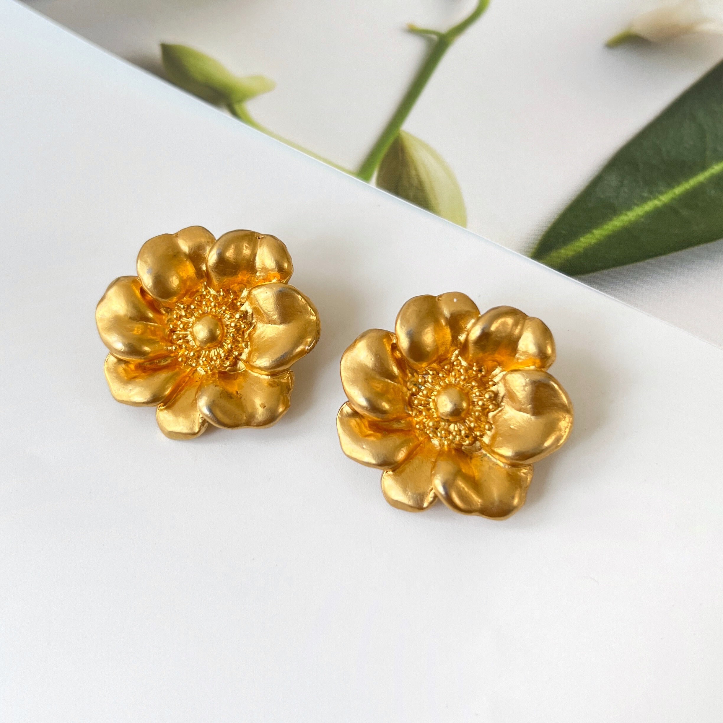 Rose Gold Earrings, Rose Gold Bridal Earrings, Vintage Style