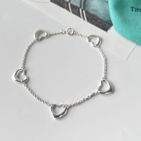 Tiffany & Co. Elsa Peretti Open Heart Bracelet in 925