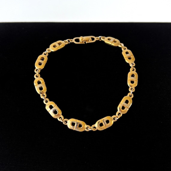 Christian Dior Vintage CD Link Bracelet - Etsy