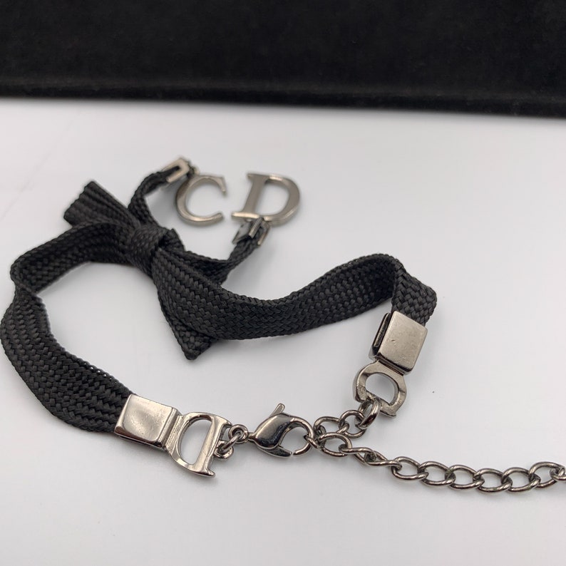 Christian Dior Vintage CD Nylon Bow Bracelet image 4