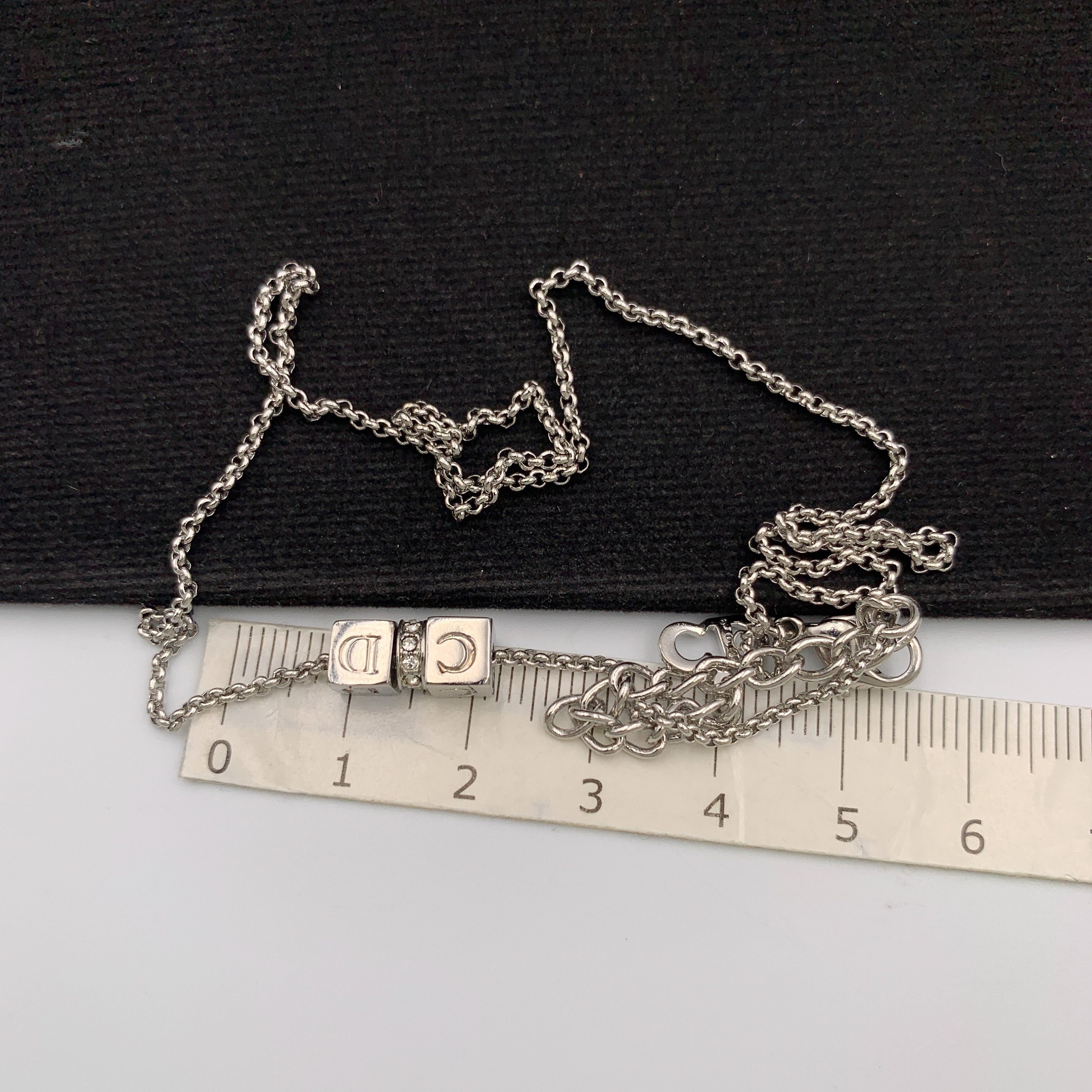 Christian Dior Cube CD Charm Necklace - Etsy