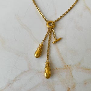 GIVENCHY Vintage Gold plated Charm Necklace