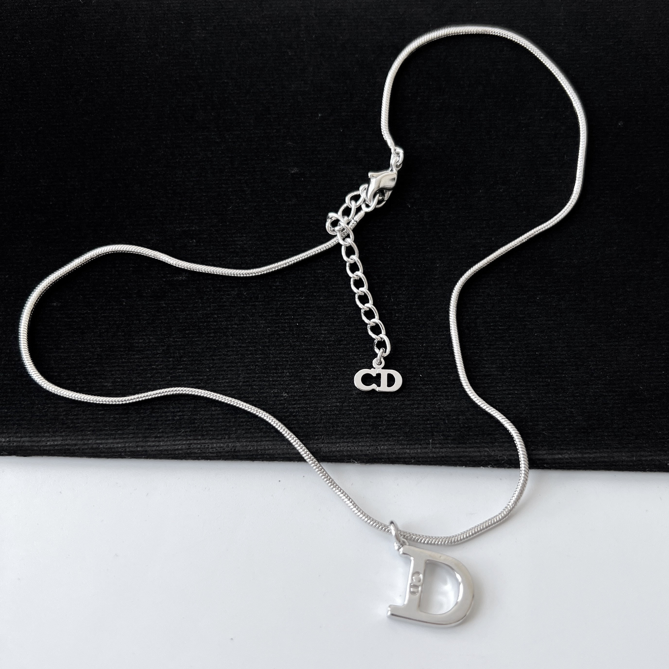 Christian Dior Vintage D Pendant Necklace - Etsy