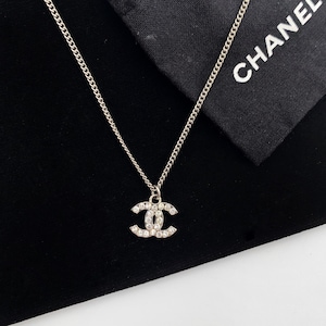 CHANEL Crystal CC Necklace Silver -  Denmark