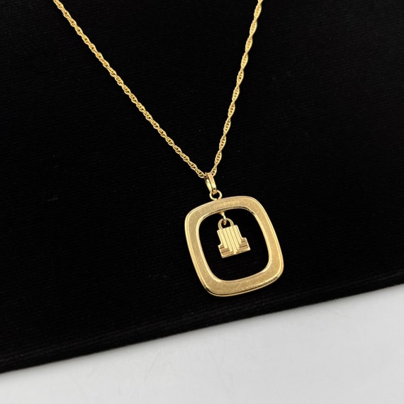 ランバン ヴィンテージ ゴールドメッキ ロゴネックレス - Etsy 日本