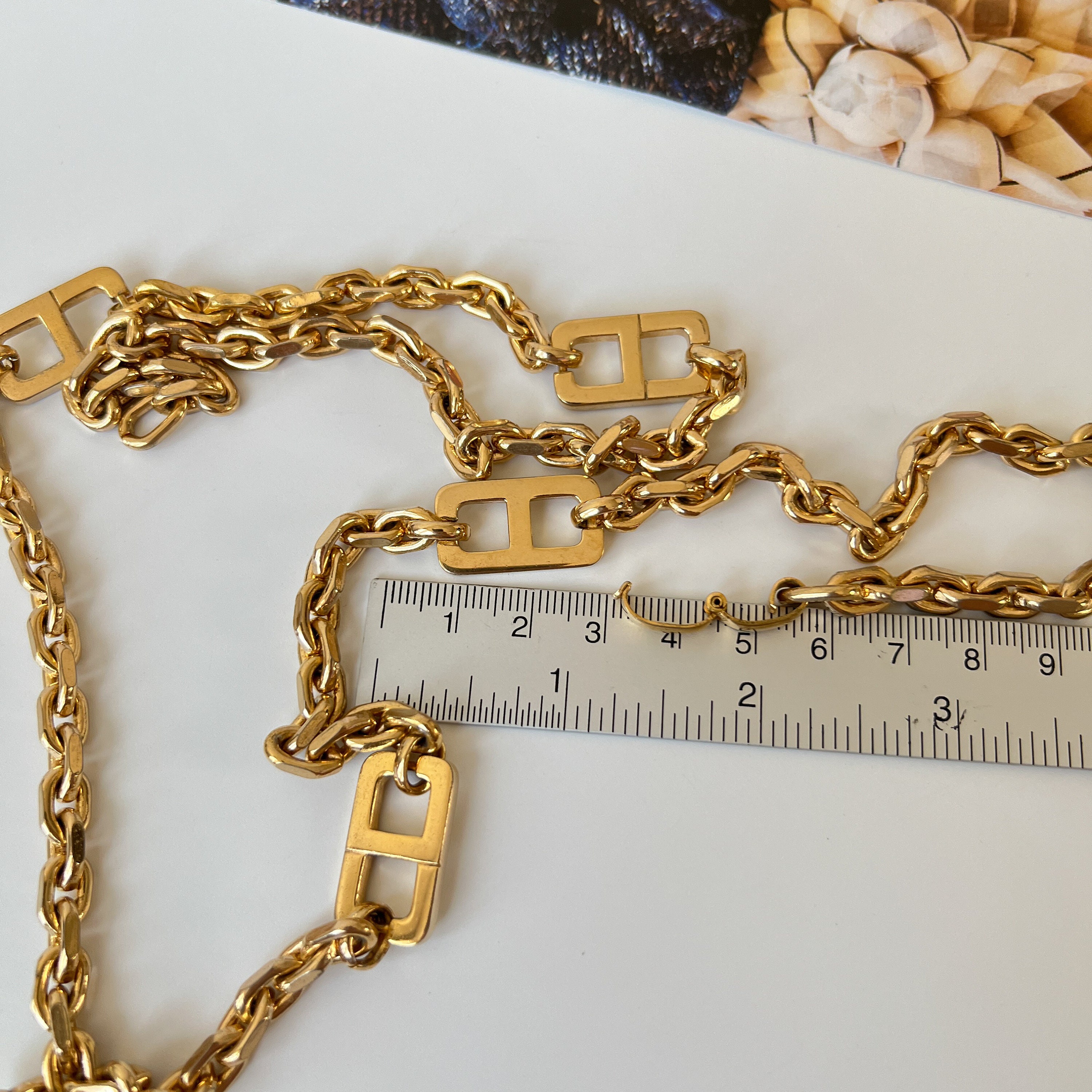 Christian Dior Vintage CD Chain Link Necklace - Etsy