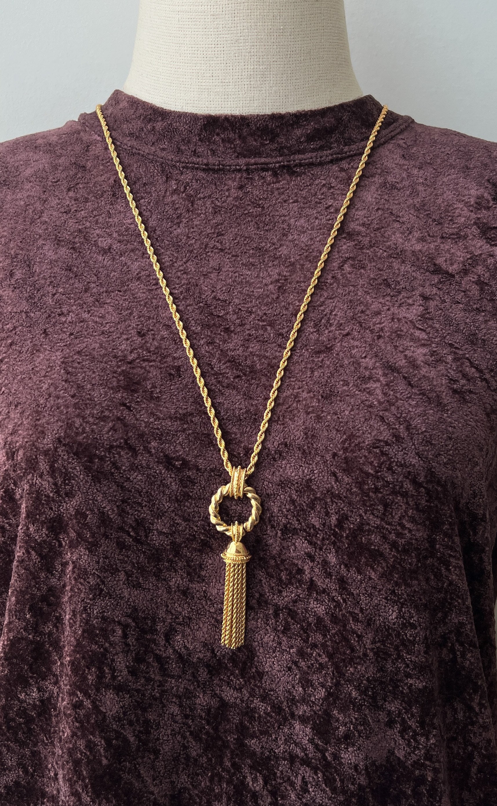 SONIA RYKIEL Vintage SR Medal Tussle Chain Necklace - Etsy