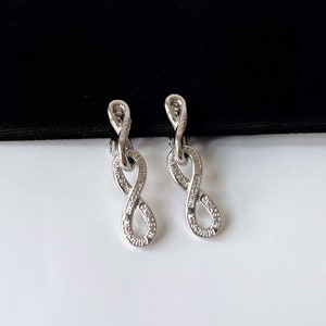 MOSCHINO Vintage Infinity Drop Clip on Earrings