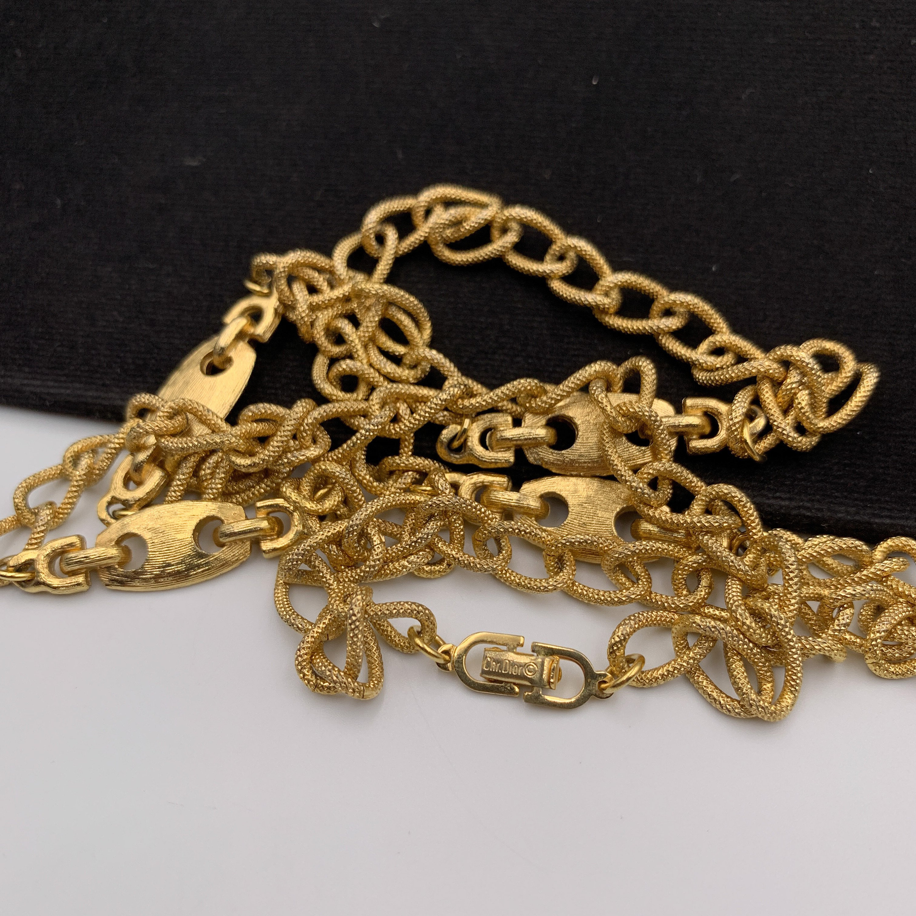 Christian Dior Vintage Chain Link Long Necklace - Etsy