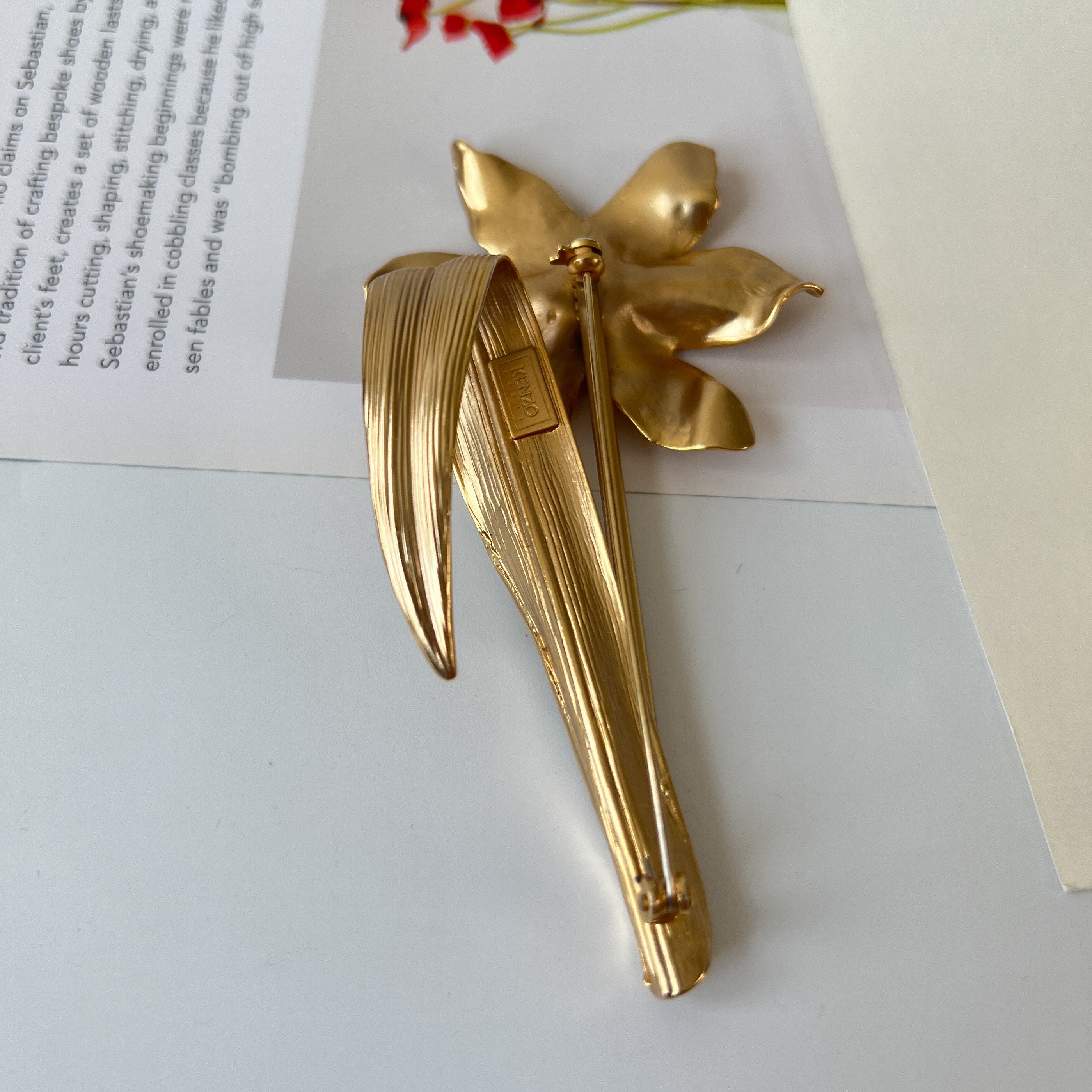 KENZO Vintage Flower Brooch - Etsy