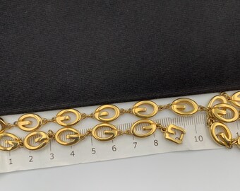 GIVENCHY Vintage G Link Logo Gold Chocker Necklace - Etsy