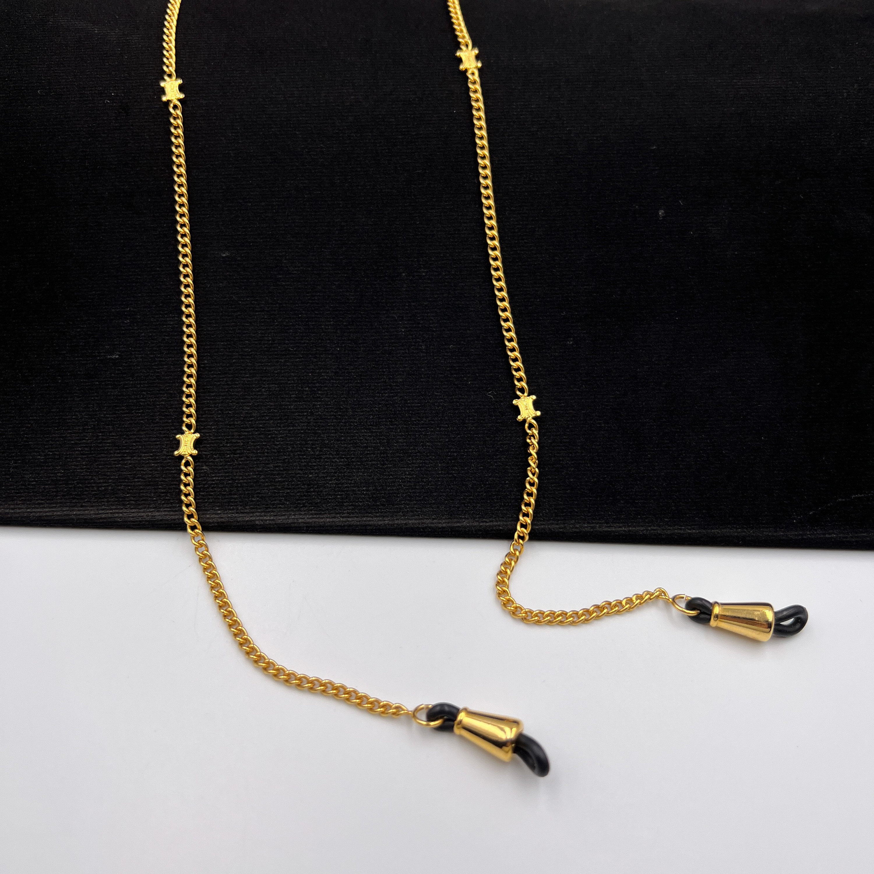 CELINE Vintage Triomphe Logo Charm Glasses Chain - Etsy