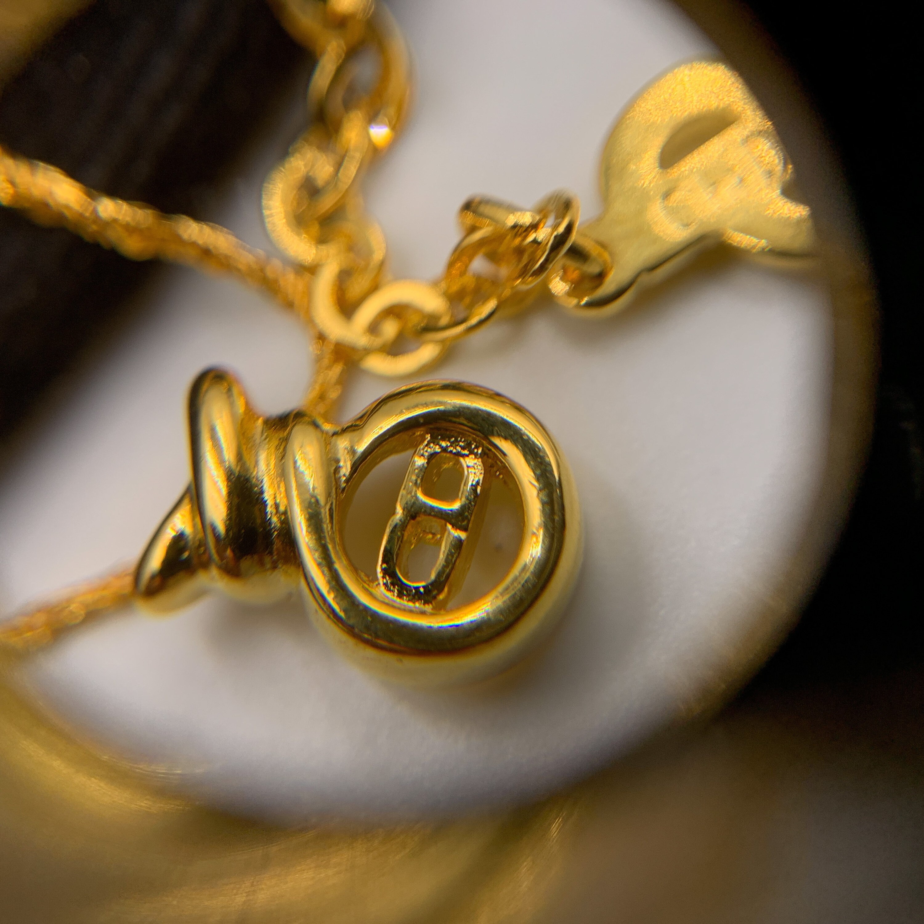 Christian Dior Vintage CD Logo Pendant Gold Tone Necklace - Etsy