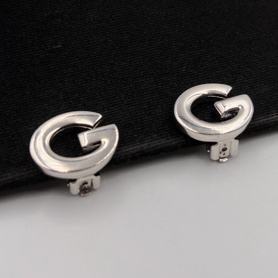 GIVENCHY Vintage Silver Plated G Logo Clip on Ear… - image 2