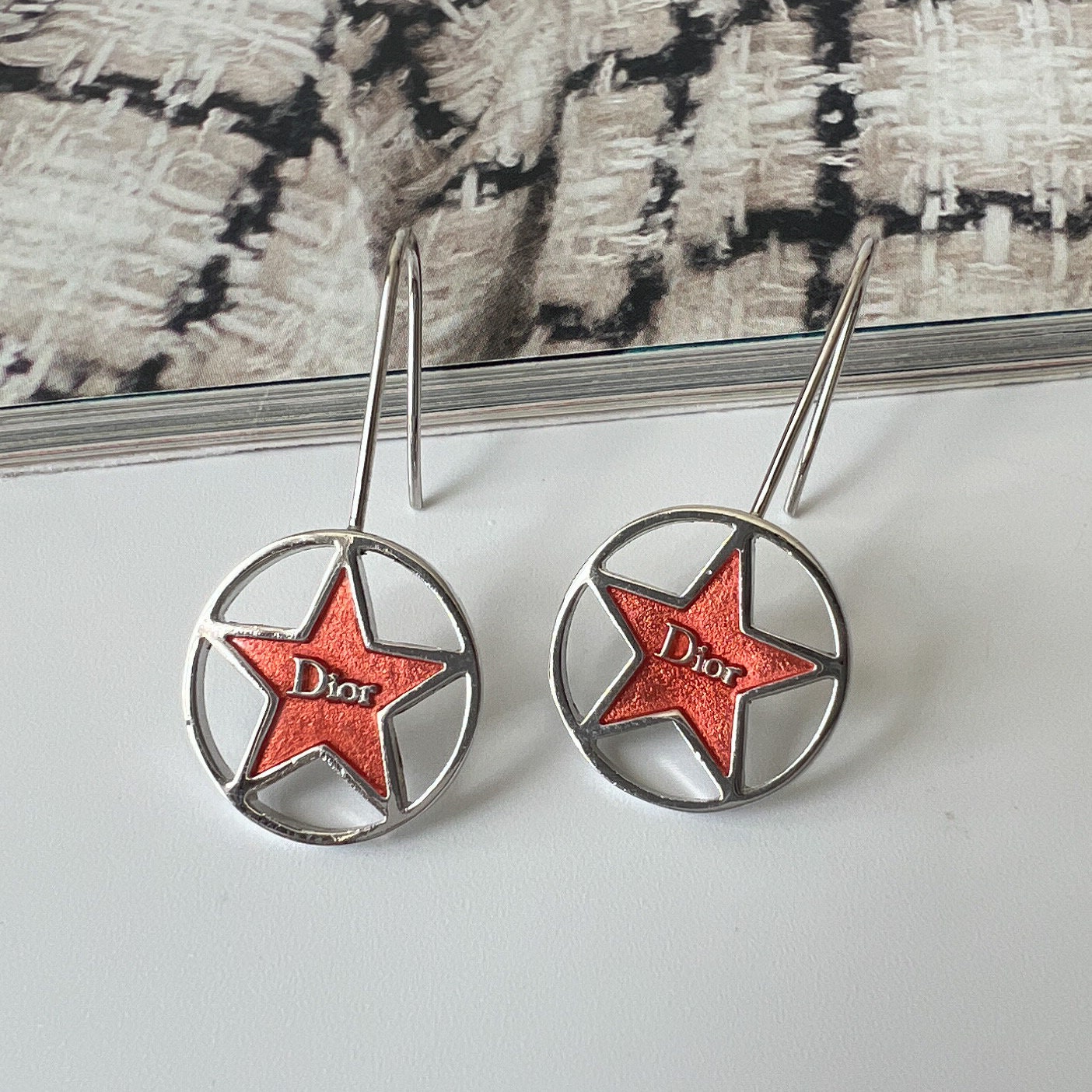 Christian Dior Vintage Logo Star Gold Plated Earrings - Etsy