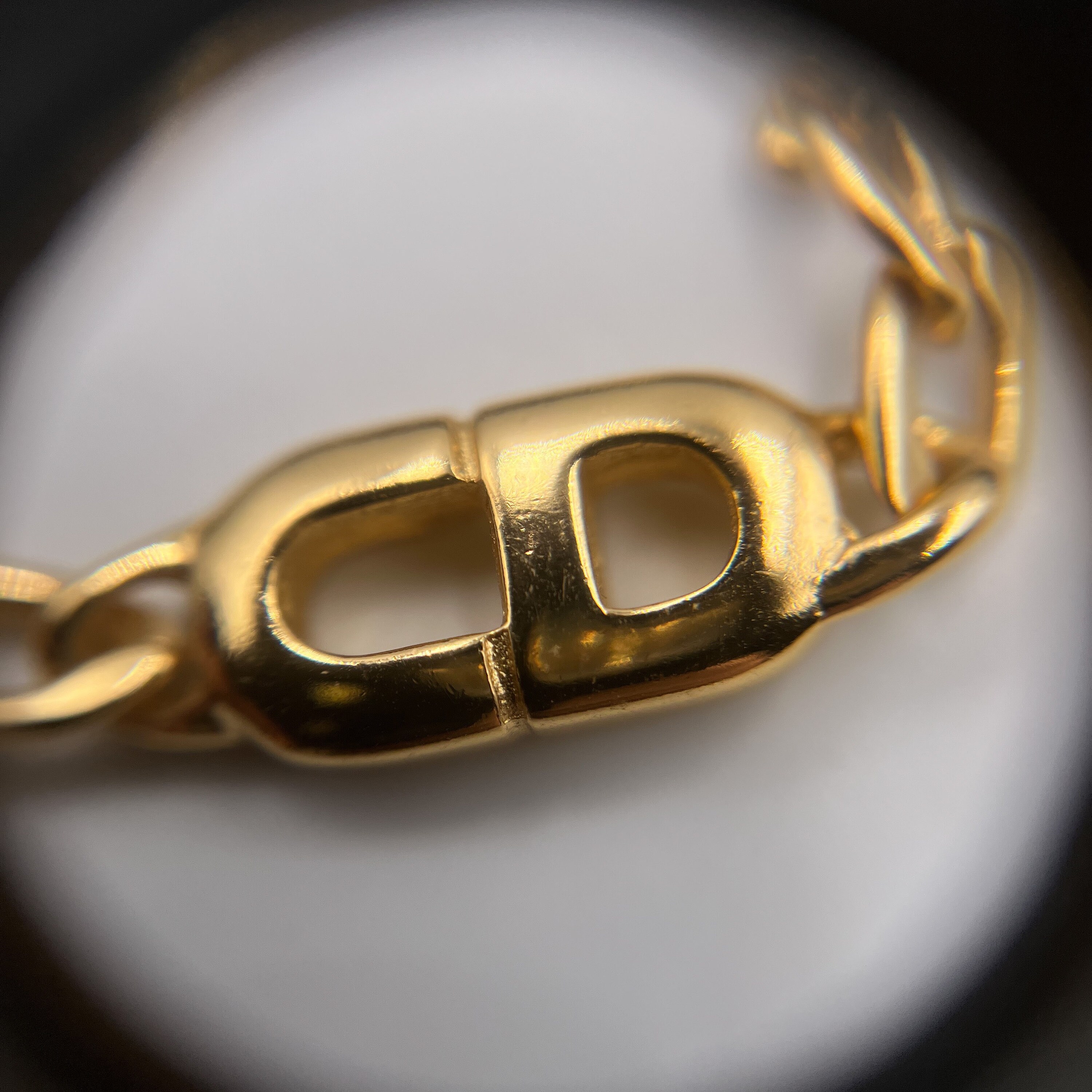 Christian Dior Vintage CD Chain Link Bracelet - Etsy