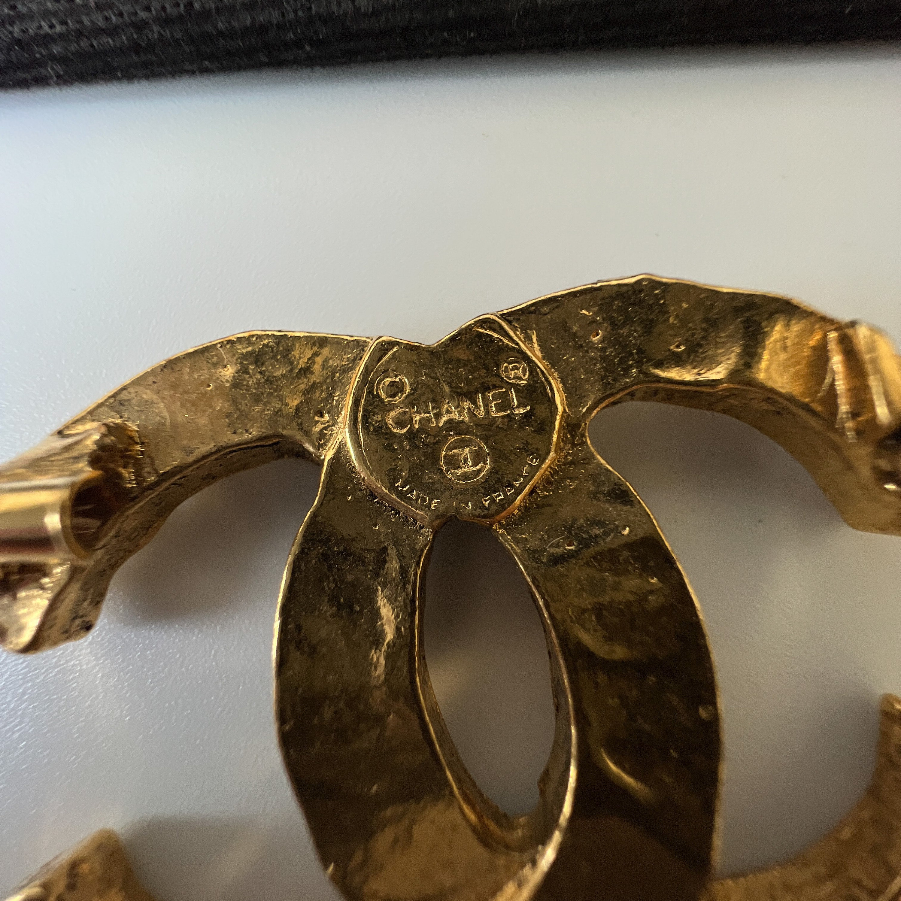 CHANEL Vintage Crystal Logo Brooch - Etsy