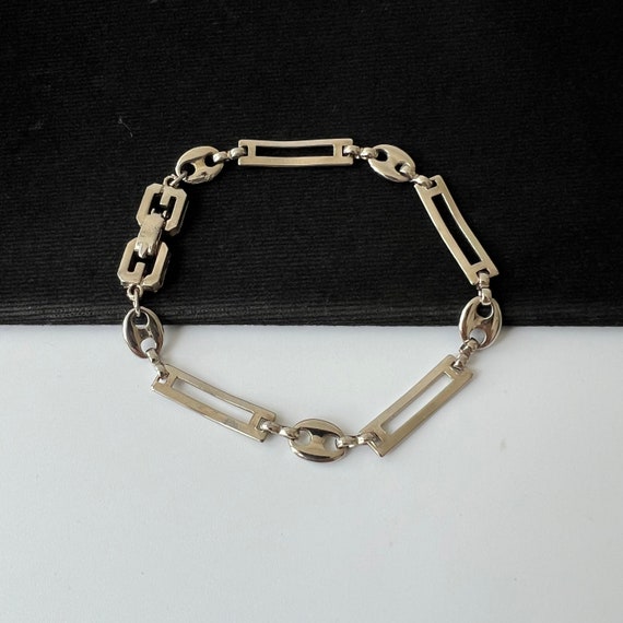 GIVENCHY Vintage Silver Plated Chain Bracelet - image 3