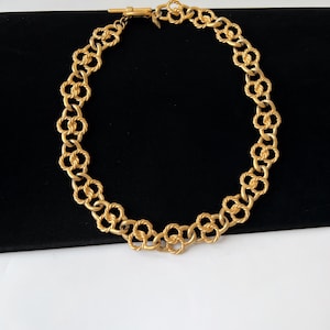 ANNE KLEIN Vintage Gold Plated Link Choker Necklace