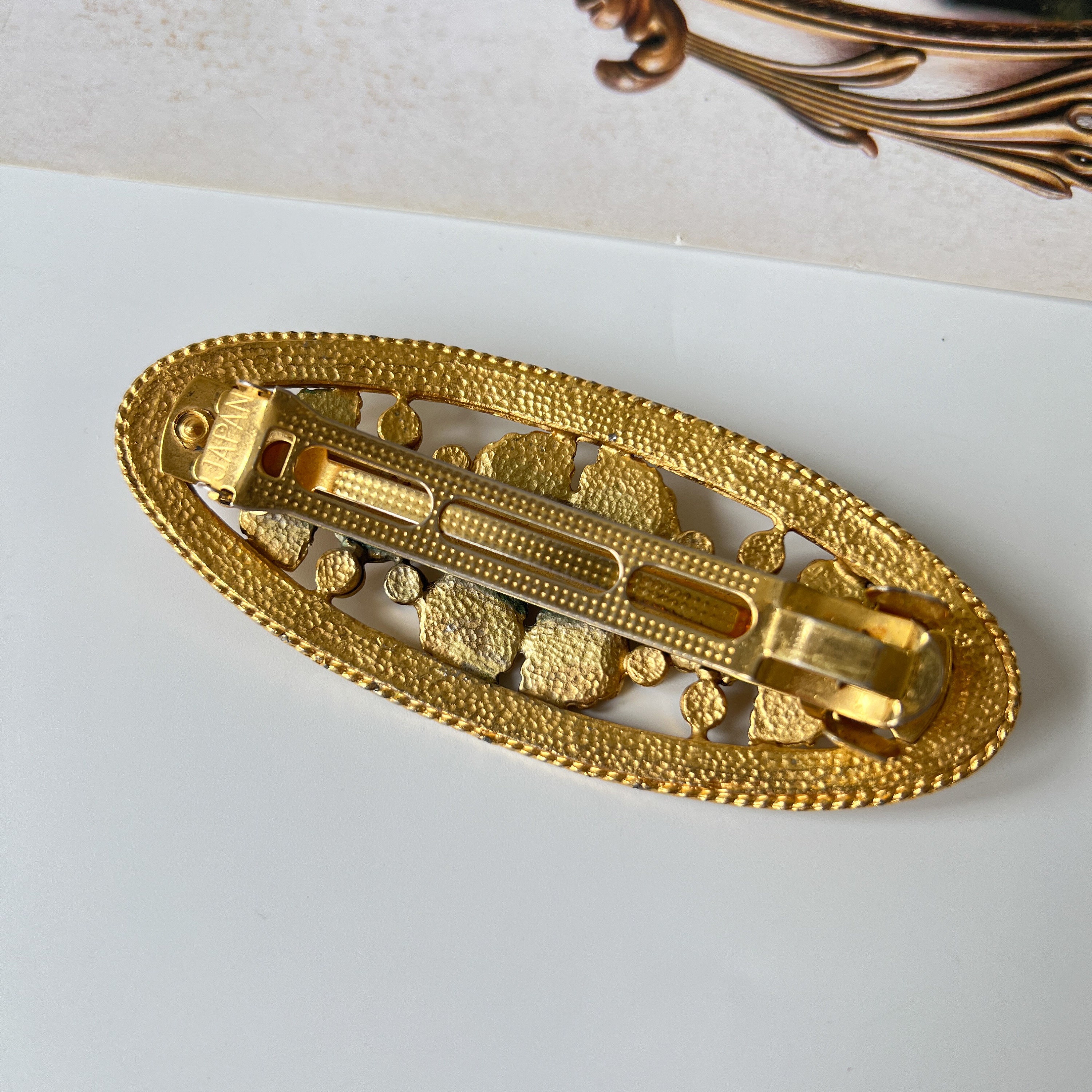 SONIA RYKIEL Vintage Vine Gold Plated Hair Clip - Etsy display picture 3