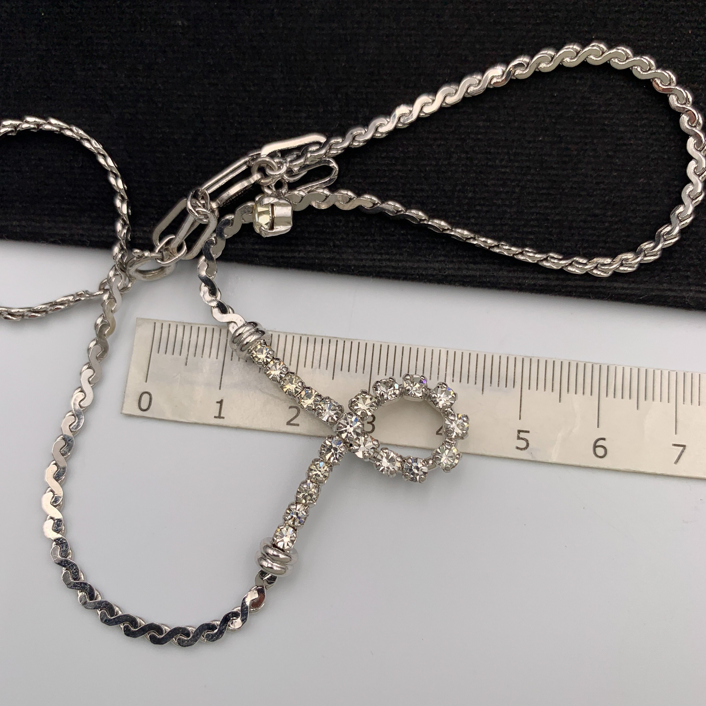 アクセサリー Vintage Christian Dior Silver Necklace Christian Dior Vintage Crystal Silver Tone Necklace - Etsy