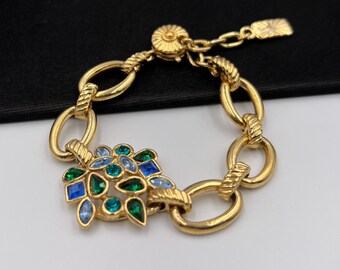 イヴ・サンローラン ヴィンテージ クリスタル ブレスレット - Etsy 日本