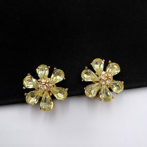 Christian Lacroix Vintage Crystal Clip on Earrings