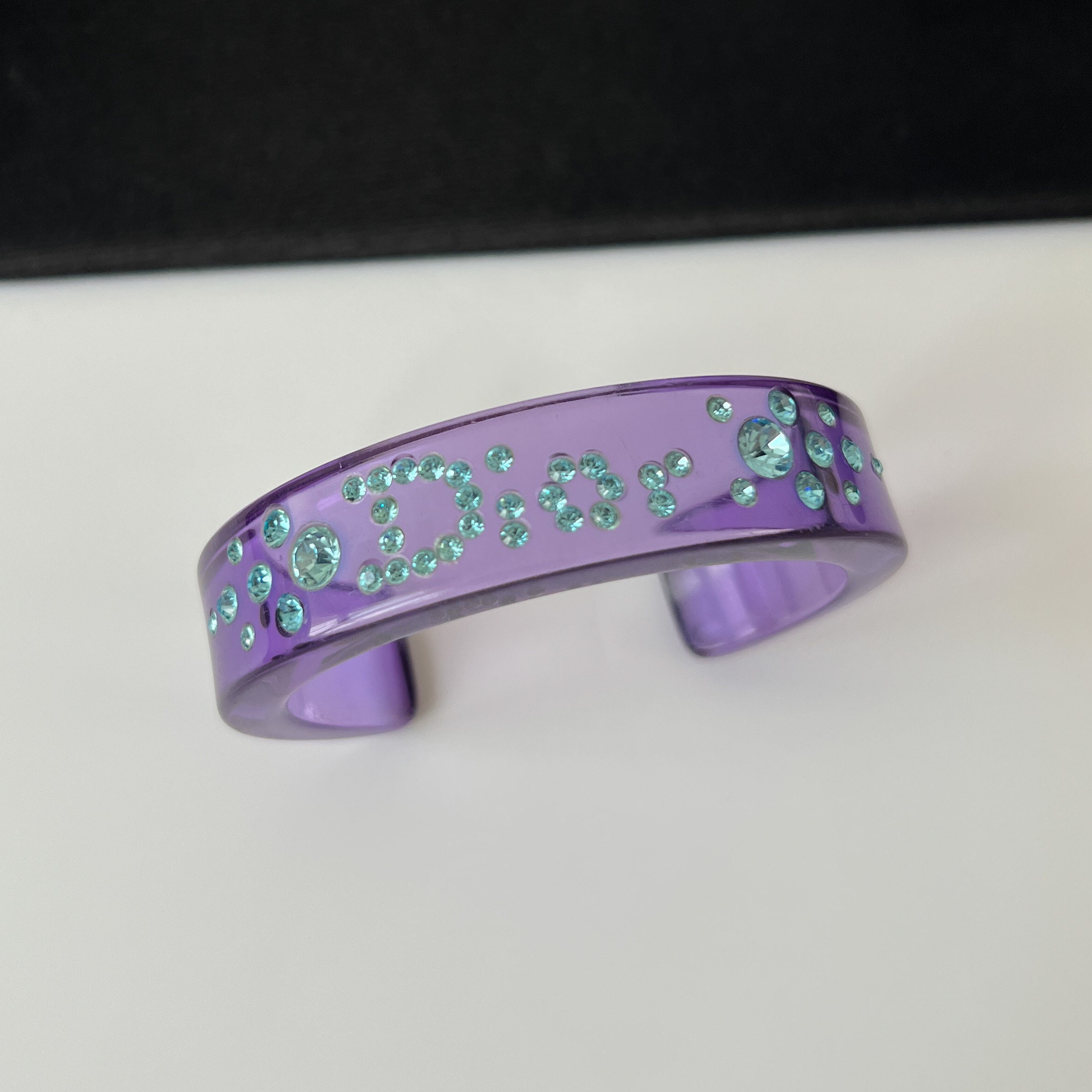 Christian Dior Vintage Dior Crystal Resin Bracelet - Etsy